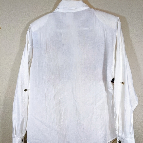 Santa's Workshop Vintage Button Down Long Sleeve Blouse - Picture 7 of 8